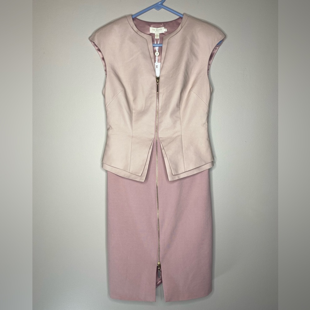 Ted Baker pink one piece sleeveless dress women’s size 2